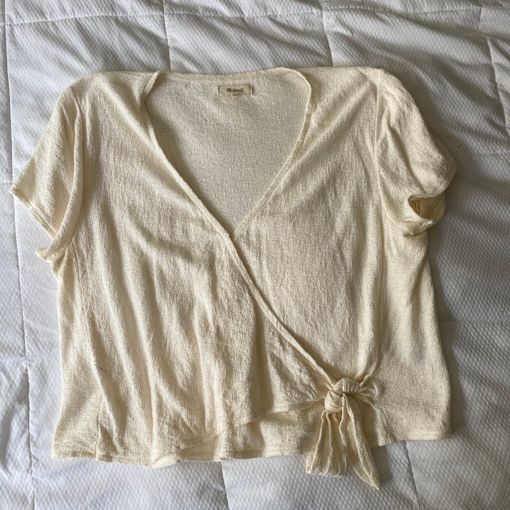 Madewell faux wrap top (size XL)